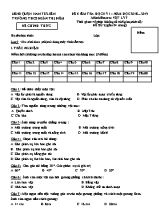 Đề kiểm tra học kỳ I môn Vật lý Lớp 7 - Năm học 2018-2019 - Trường THCS Đoàn Thị Điểm (Có đáp án)